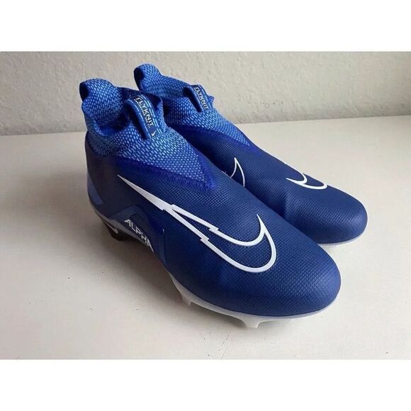 Men’s Sz 12 Nike Cleats Blue Alpha Menace Elite 3 Game Royal Football CT6648-414 - Picture 6 of 13